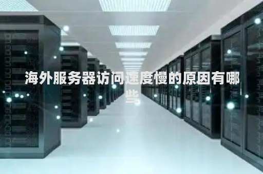 海外服务器访问速度慢的原因有哪些