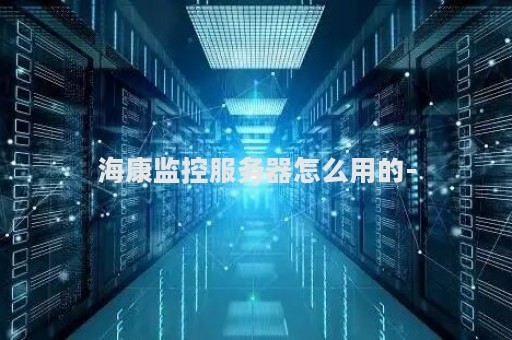 海康监控服务器怎么用的-
